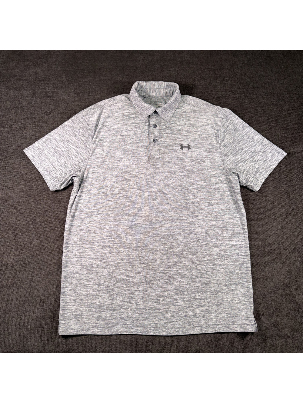 Under Armour HeatGear Loose Fit Medium Gray Polo Shirt